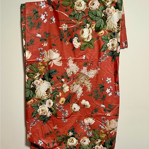 VTG Floral Designer Brunschwig & File Fabric in Coral Pink and Green 12 yards - Picture 2 of 14